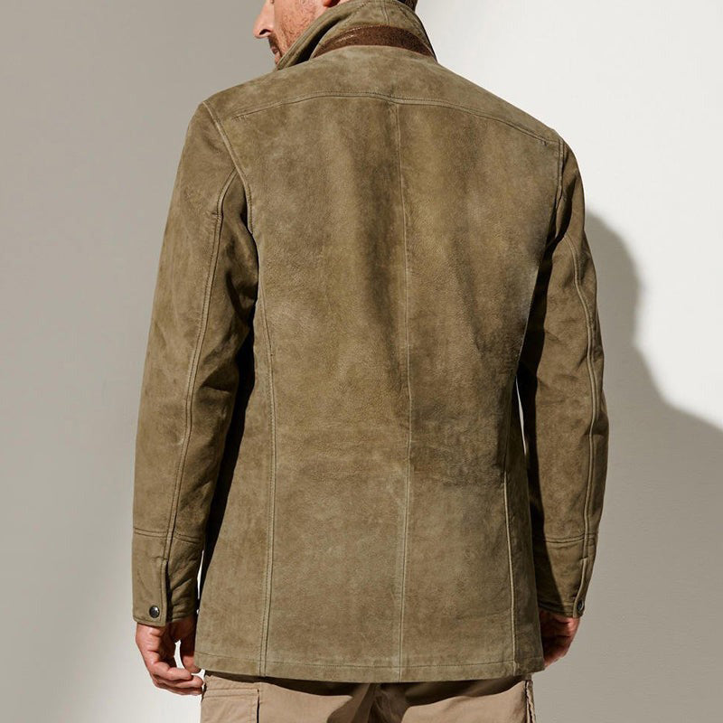 Men's Lapel Collar Blazer Jacket in Khaki, Navy & Brown – Smart Casual Outerwear for Work, Dinners & Weekends | Koossa