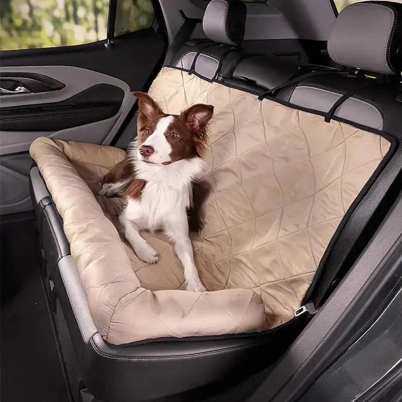 Dog Car Bed Back Seat Large Waterproof Non-Slip Raised Edges Quilted Cushion Medium Large Travel Protector Cover Mat | Koossa