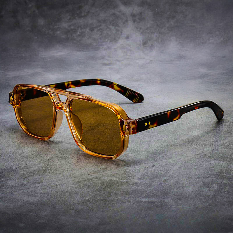 Oversized Square Sunglasses with Double Bridge in Five Classic Shades for Effortless Summer Style and Year-Round Sophistication | Koossa