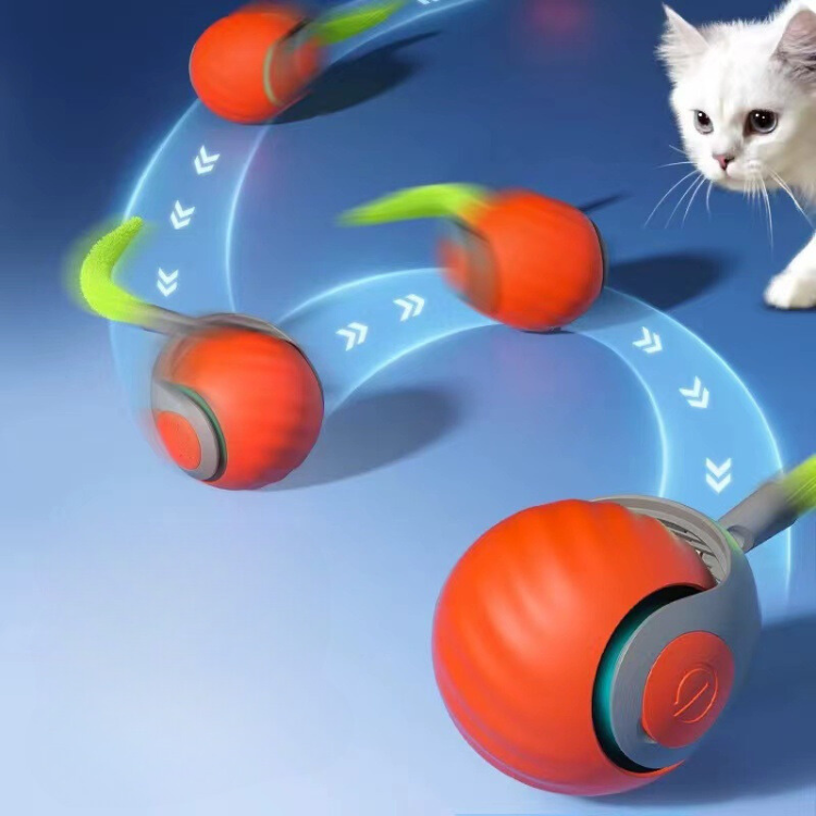 Cat Interactive Electric Ball USB Rechargeable LED Light Motion Sensor Auto Rolling Indoor Kitten Hunt Play Toy | Koossa