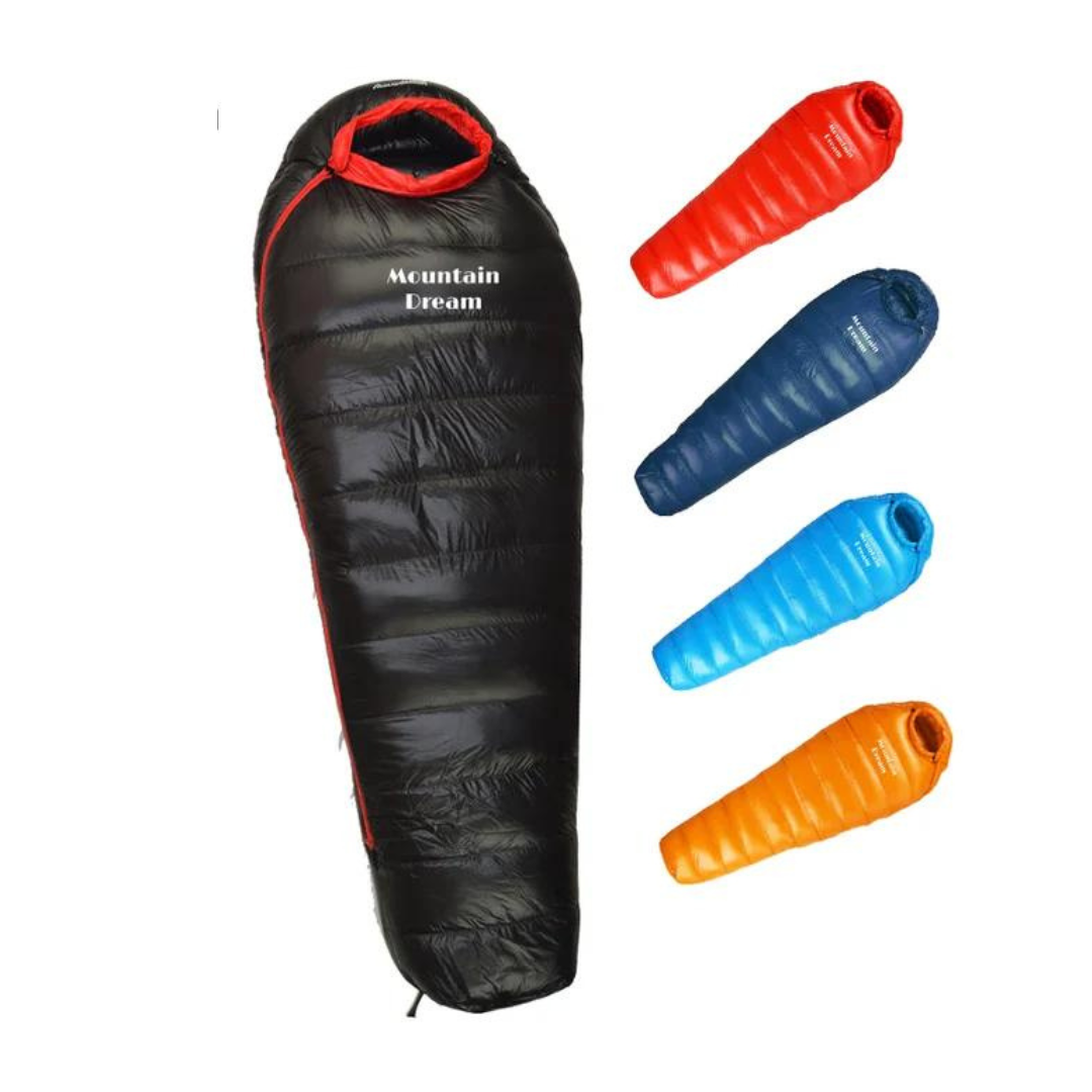 Lightweight Down Sleeping Bag for Camping & Backpacking – 4-Season Insulation with Adjustable Hood & Foot Box | Lonoma
