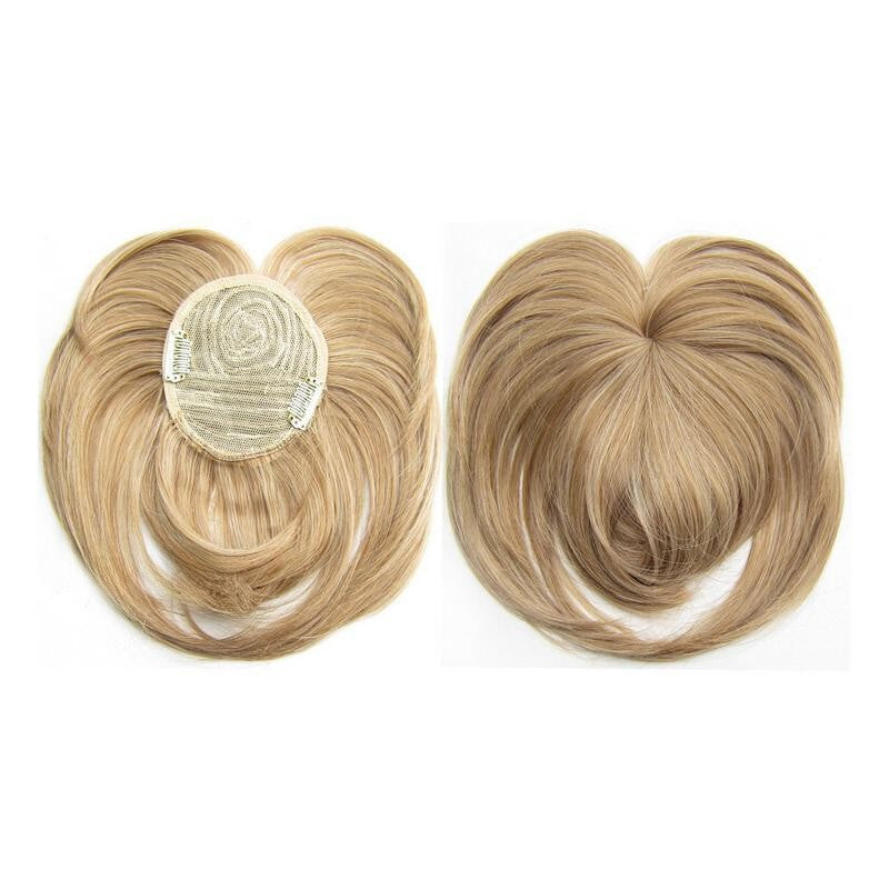 Human Hair Crown Topper Clip-In Hairpiece for Women, Thinning Crown Coverage, Natural Color Hair Toppers for Hair Loss and Volume | Lonoma