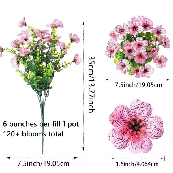Fleurs Artificielles Résistantes UV Multicolores Décoration Permanente Intérieur Extérieur Jardin Terrasse | Koossa