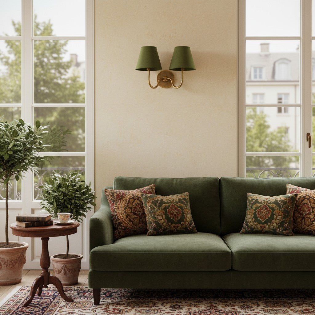 Applique murale élégante à abat-jour plissé en tissu – Éclairage classique et raffiné pour chambre et salon | Koossa