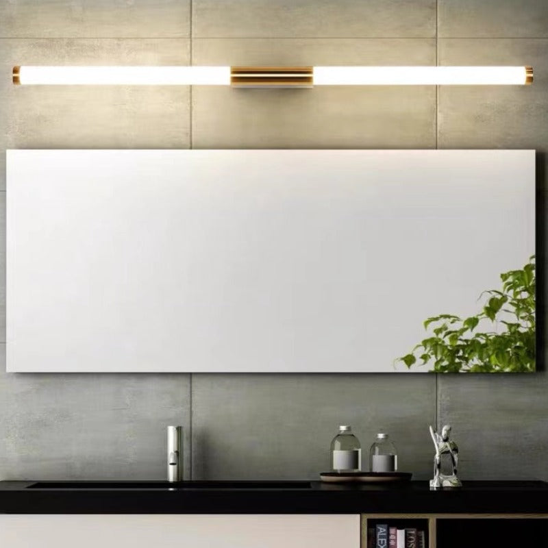 Linear LED Wall Sconce Gold Finish 19-27 inch Acrylic Shade for Bathroom Vanity Mirror Modern Over Mirror Light Bar | Lonoma
