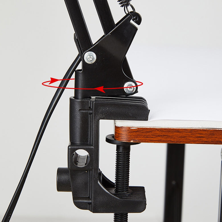 Clamp-On Desk Lamp with Swivel Arm – Industrial Metal Task Light, E26 Socket, for Home Office, Bedroom, Study & Reading Desk | Lonoma