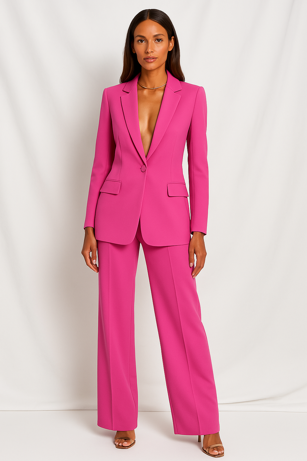 Women's Tailored Blazer & Trouser Set — Elegant Two-Piece Suit for Work & Special Occasions | Koossa