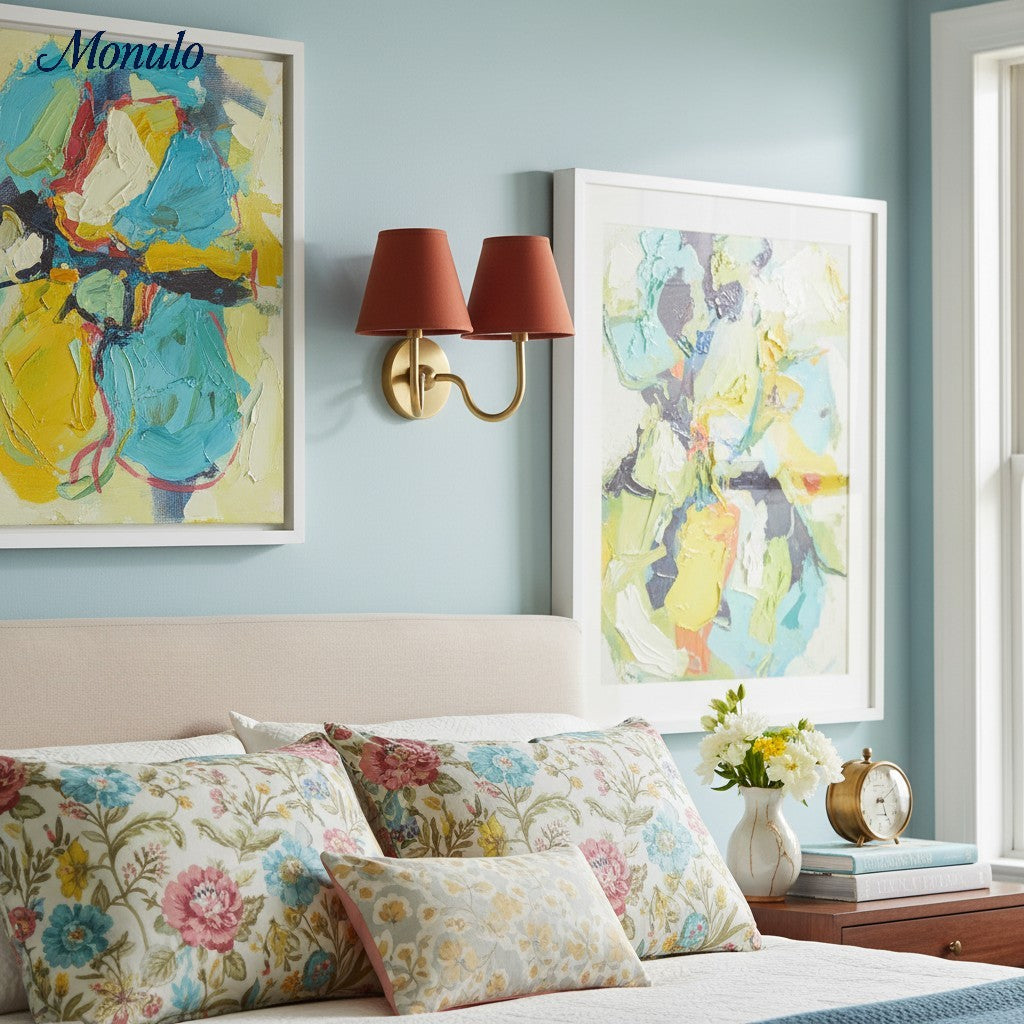 Applique murale élégante à abat-jour plissé en tissu – Éclairage classique et raffiné pour chambre et salon | Koossa