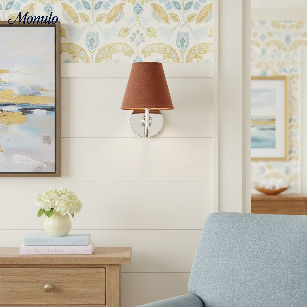 Applique murale élégante à abat-jour plissé en tissu – Éclairage classique et raffiné pour chambre et salon | Koossa