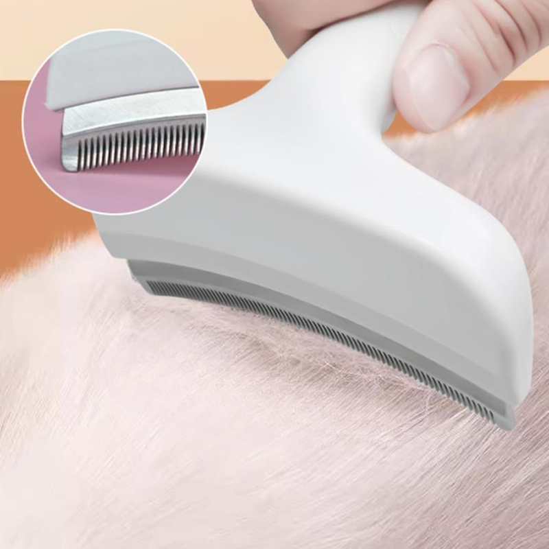 Pet Hair Removal Scraper Comb Fine Tooth Carpet Sofa Clothes Fur Remover Cat Dog Deshedding Brush Blue Pink White | Koossa
