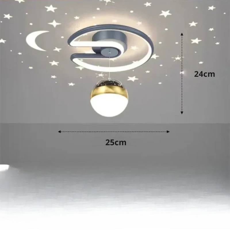 Plafonnier LED dimmable effet ciel étoilé moderne pour salon chambre décoration lumineuse ambiance zen | Koossa