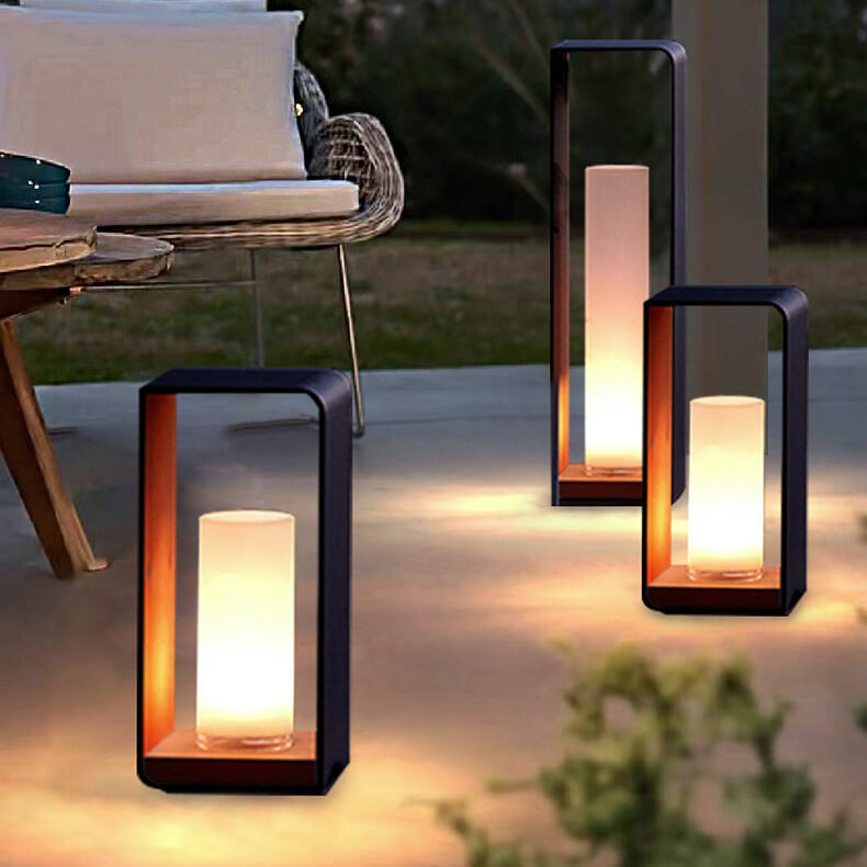 Outdoor Pathway Light Modern Square LED Post Lamp Warm Lighting for Yard Patio Driveway Garden Landscape Bollard Fixture | Lonoma