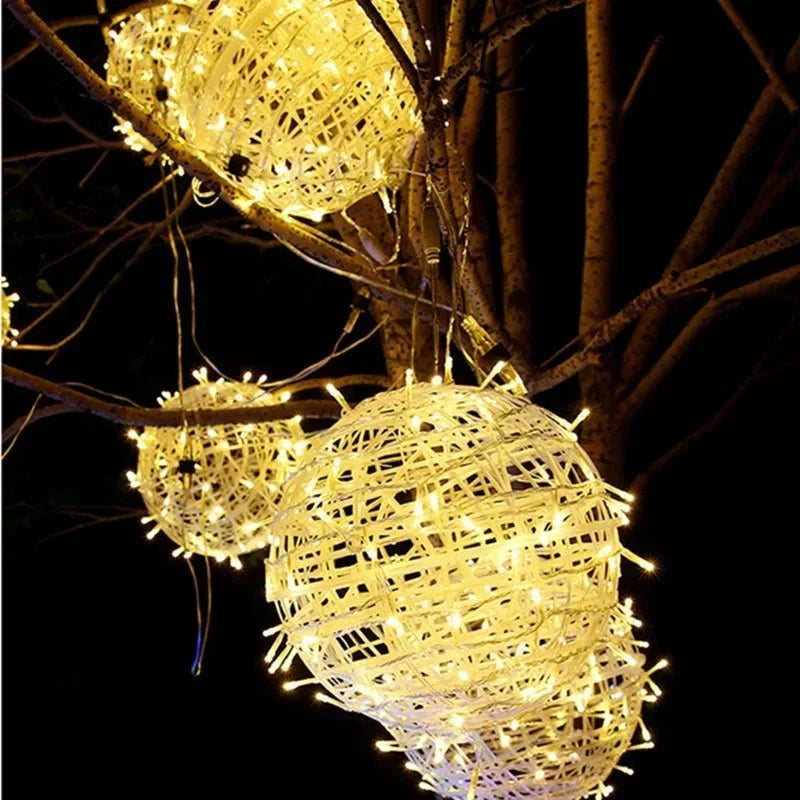 Sphère lumineuse LED étanche 20 cm IP65 blanc chaud pour jardin et terrasse éclairage décoratif extérieur | Koossa