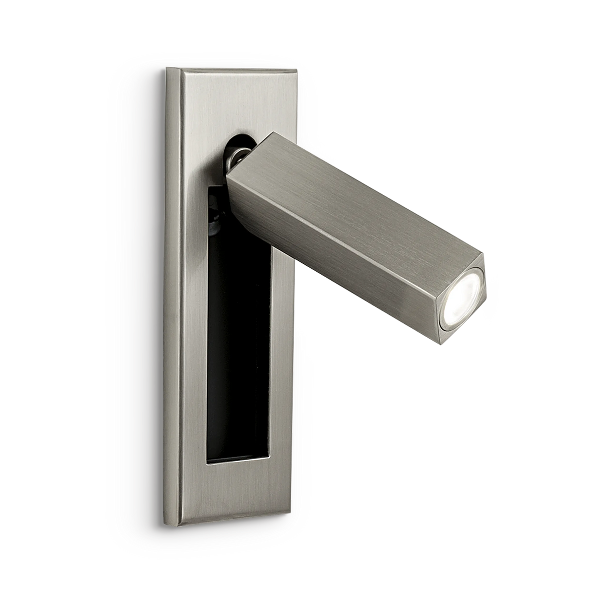 Adjustable Metal Wall Sconce Cylindrical or Square Design Hardwired LED Spotlight for Bedroom Hallway Accent Lighting Brushed Nickel Black | Lonoma