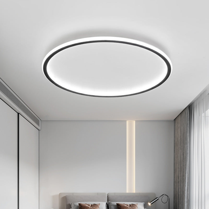 Plafonnier Rond Design Scandinave LED Intégrée Blanc Chaud Aluminium Fer Moderne Minimaliste pour Salon | Koossa