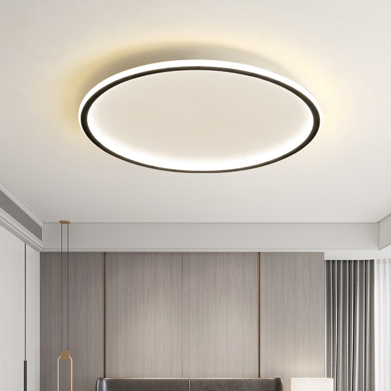Plafonnier Rond Design Scandinave LED Intégrée Blanc Chaud Aluminium Fer Moderne Minimaliste pour Salon | Koossa