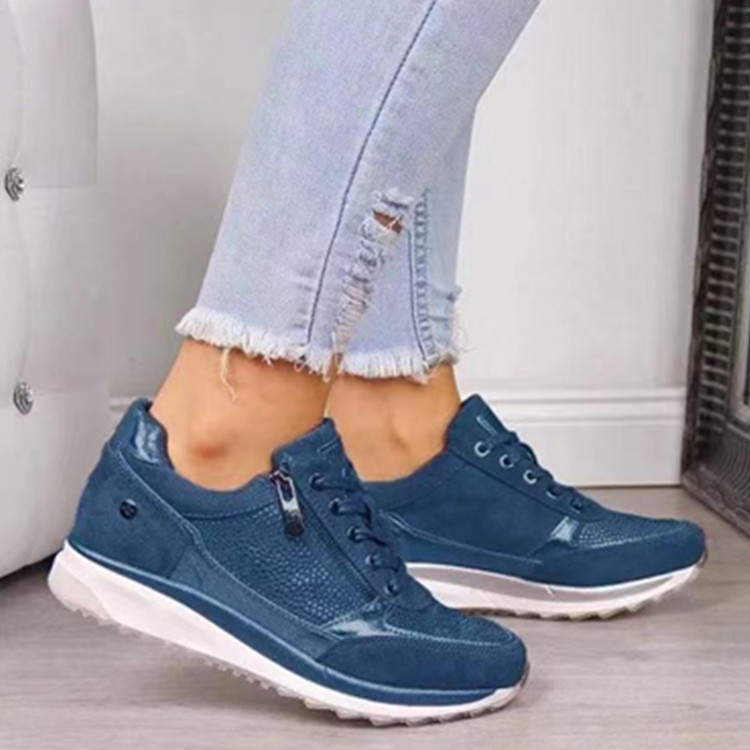 Women's Slip-On Walking Trainers in Grey, Blue, Green & Khaki – Lightweight Casual Footwear for Everyday Comfort | Koossa
