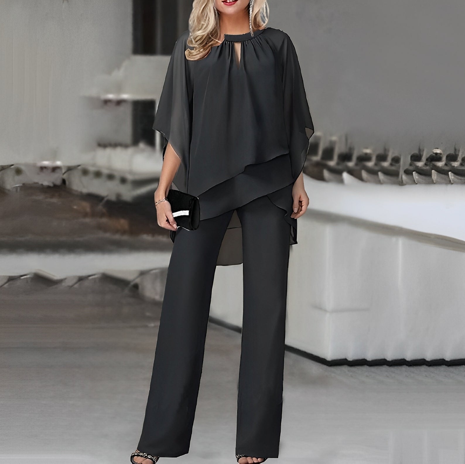 Two-Piece Tailored Coord Set in Soft Drape Fabric for Women | Versatile Separates for Day to Evening | Koossa