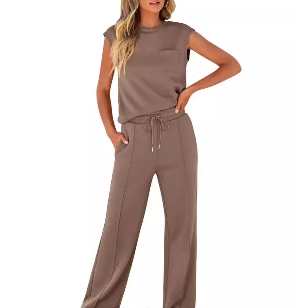 Women's Soft Jersey Lounge Co-ord Set in Nine Colours for Relaxed Summer Days and Comfortable Weekend Wear | Koossa