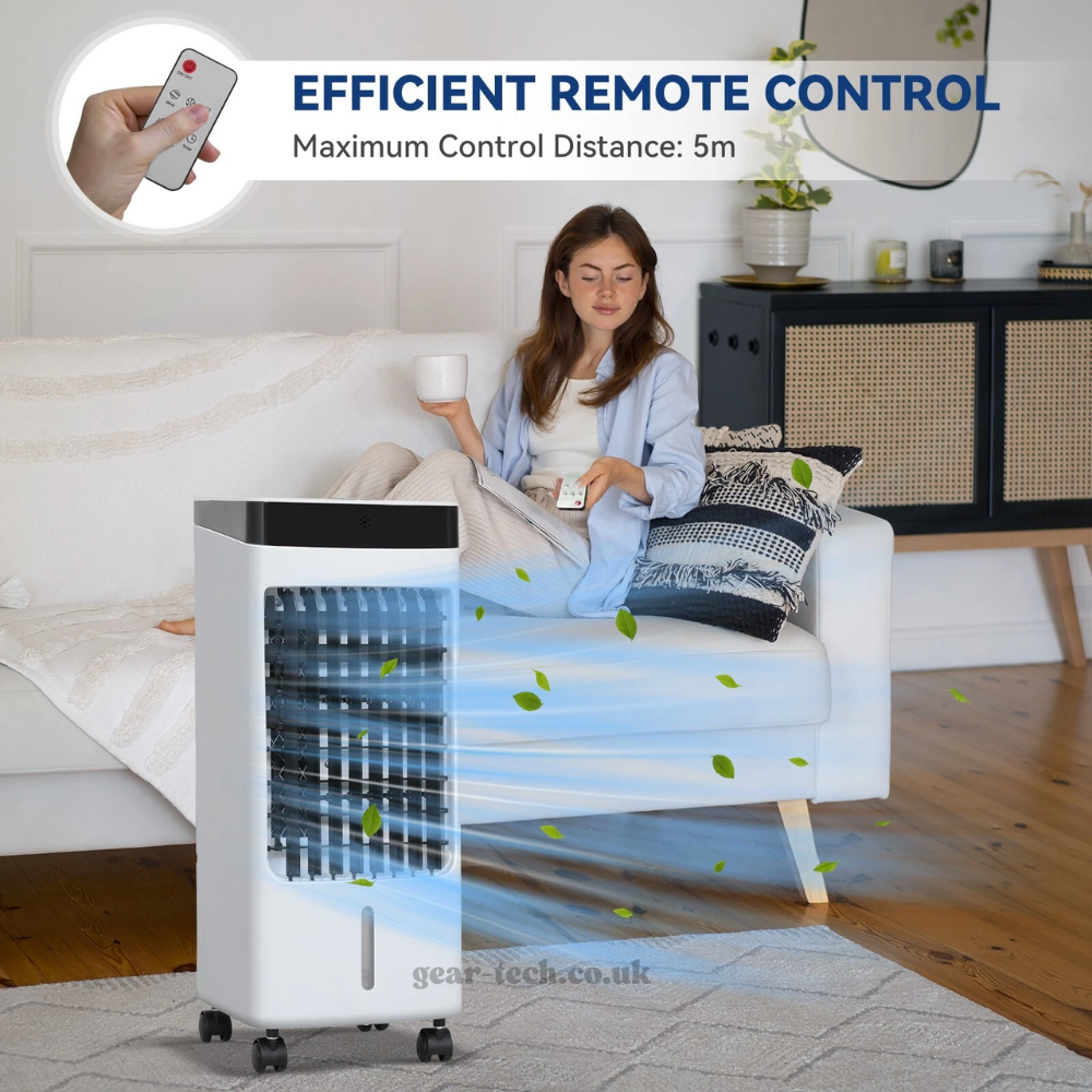 Rafraîchisseur d'Air Portable 3-en-1 avec Fonction Humidification et Ventilation pour Maison et Bureau | Koossa