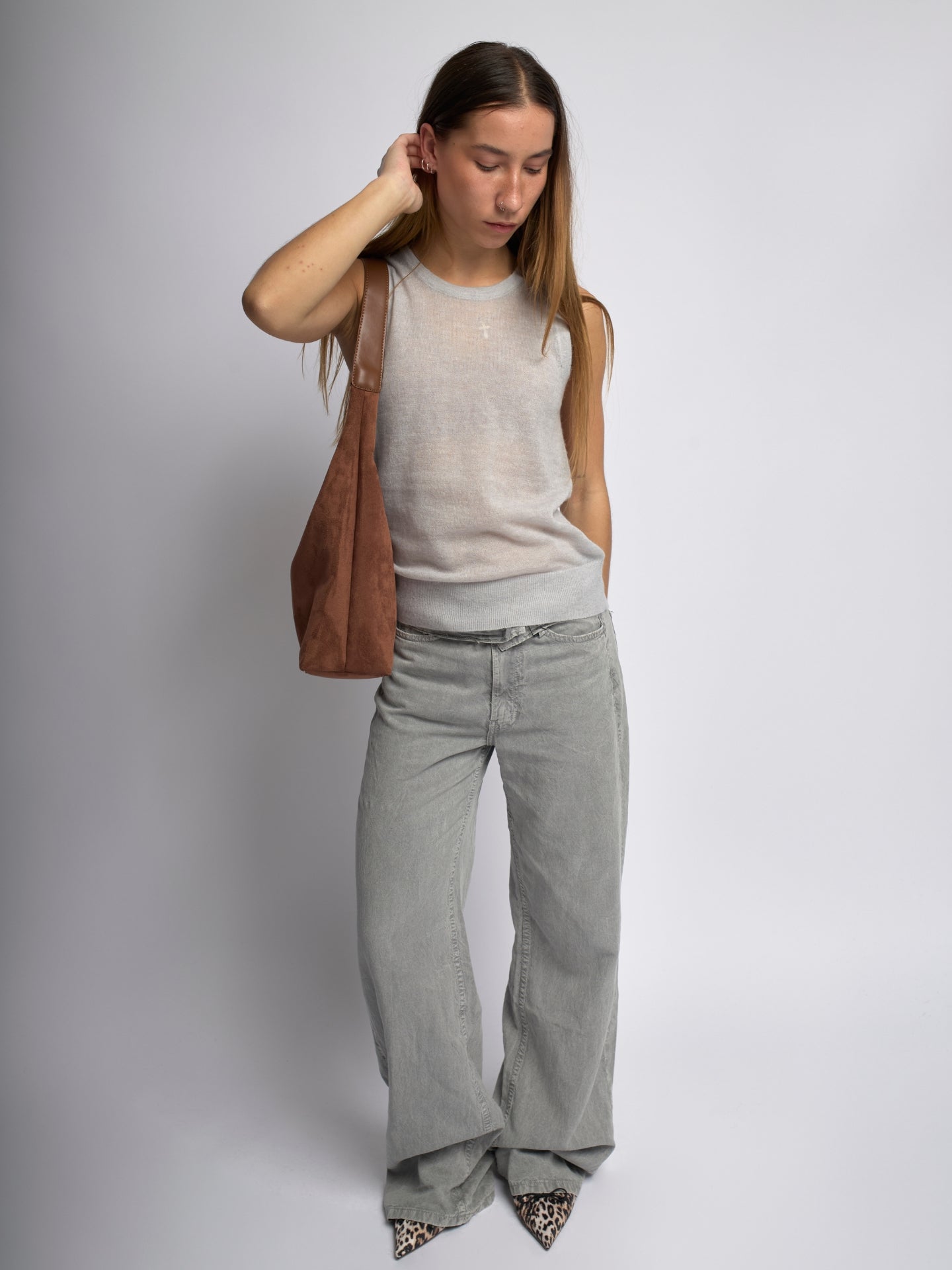Slouchy Suede-Effect Hobo Bag with Single Shoulder Strap for Everyday Elegance and Effortless Winter Style | Koossa