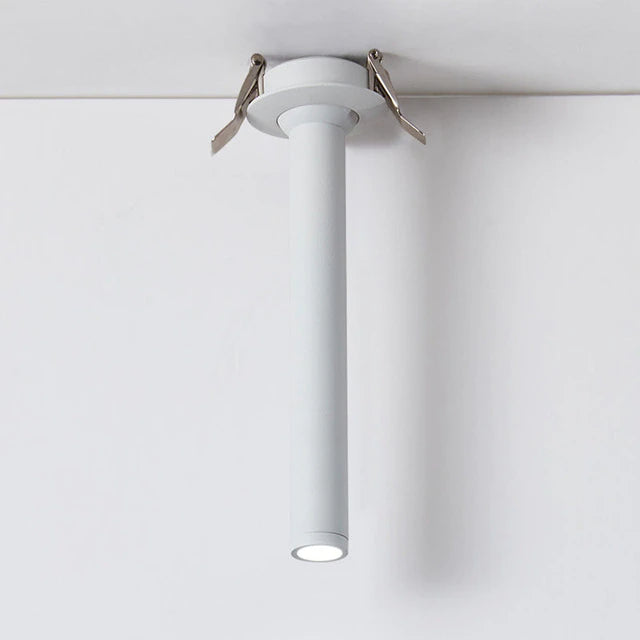 Spot LED cylindrique encastré 7 W aluminium noir blanc nickel 12–32 cm éclairage directionnel intérieur | Koossa