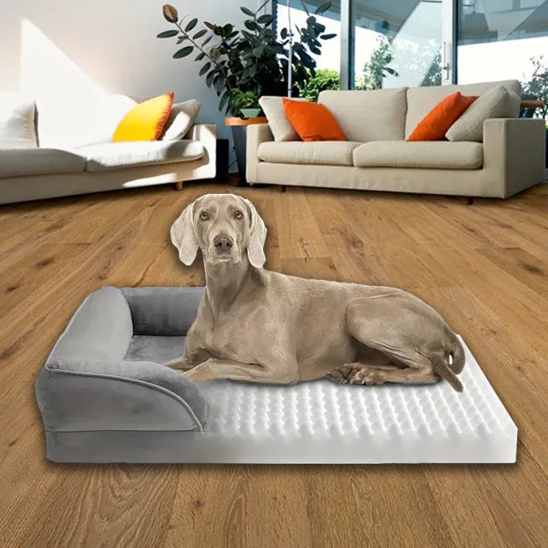 Dog Bed Orthopaedic Memory Foam Sofa Style Washable Cover Waterproof 4 Sided Bolster Large Medium Senior Joint Support | Koossa