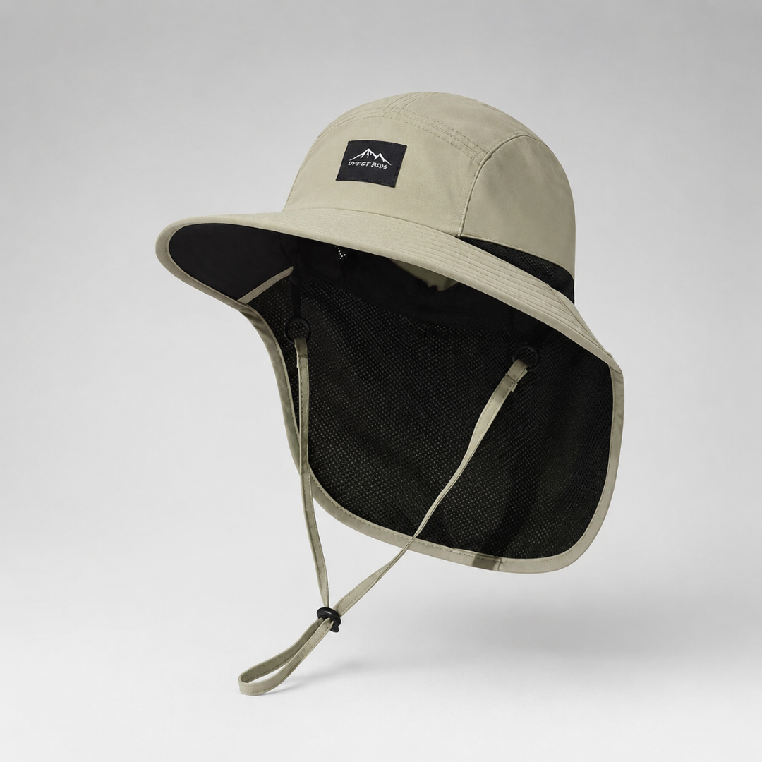 Chapeau Aventure Large Bord avec Protection Nuque Amovible Anti-UV pour Trekking Randonnée Pêche Plein Air | Koossa