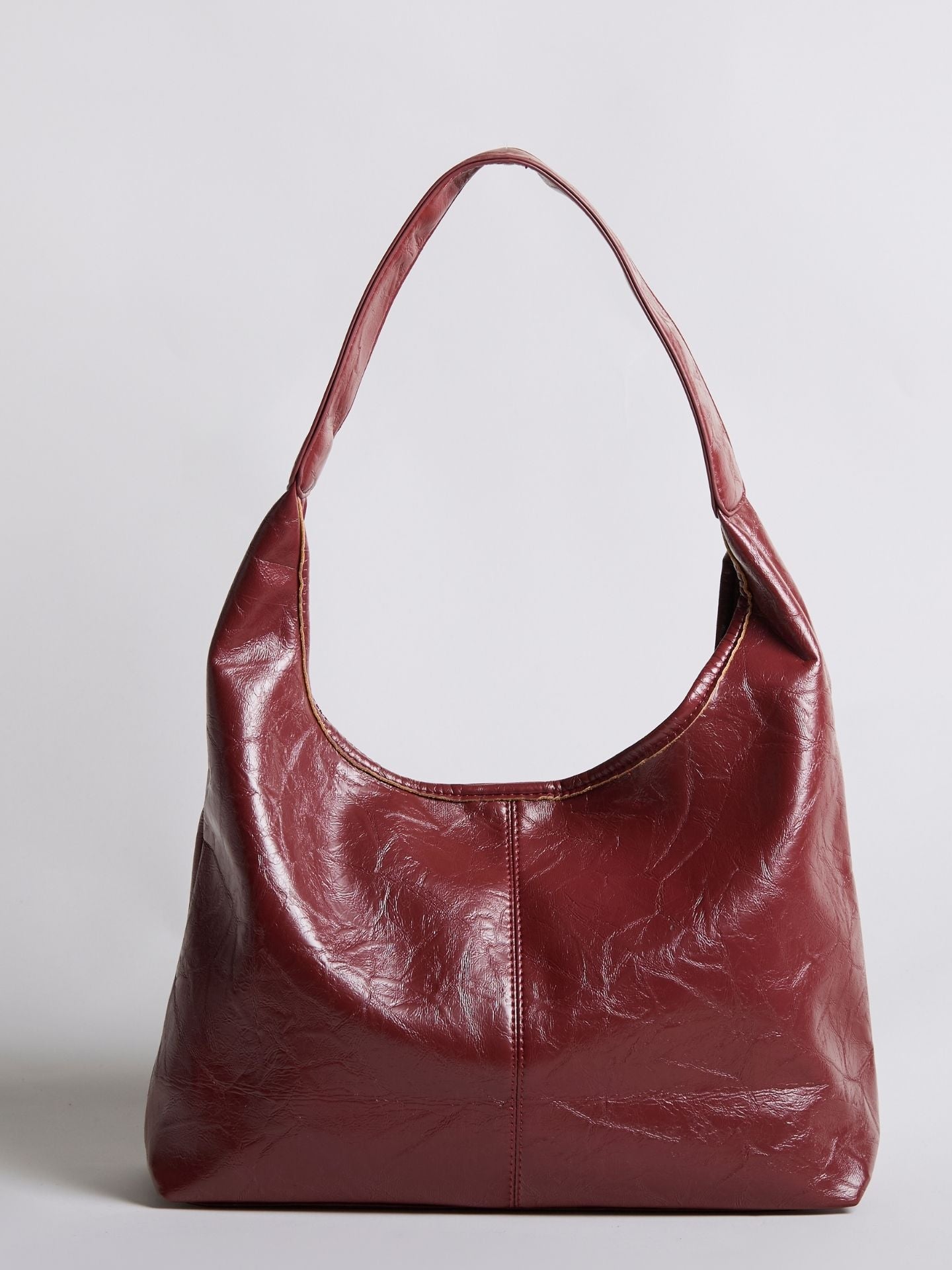 Soft Leather-Effect Tote Bag in Black with Matching Pouch | Spacious Everyday Shoulder Bag with Compartments | Koossa