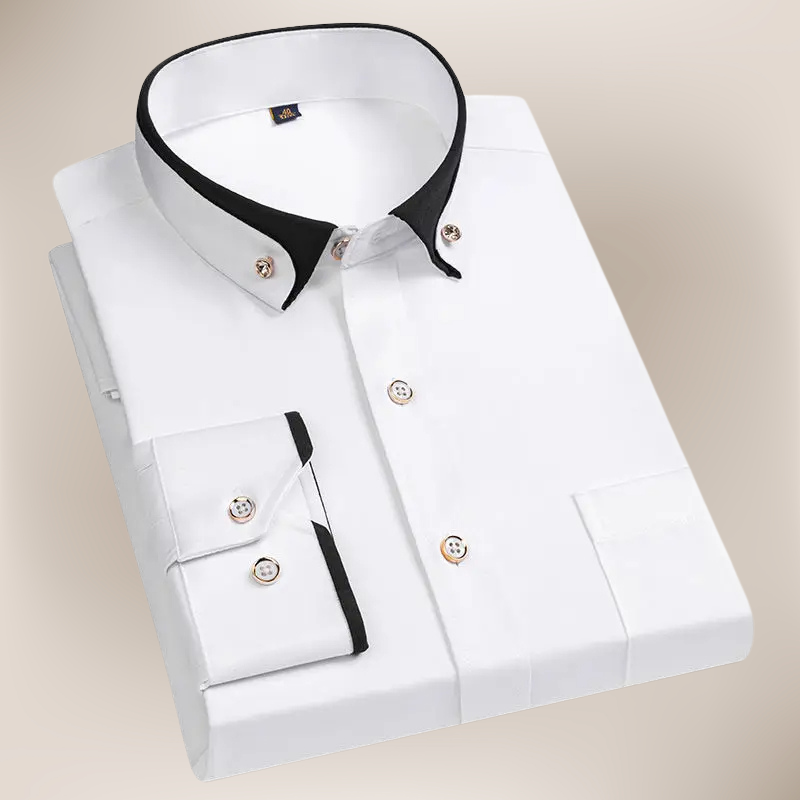 Men's Non-Iron Business Shirt with Stretch — Classic Formal Shirt for Office & Professional Occasions | Koossa