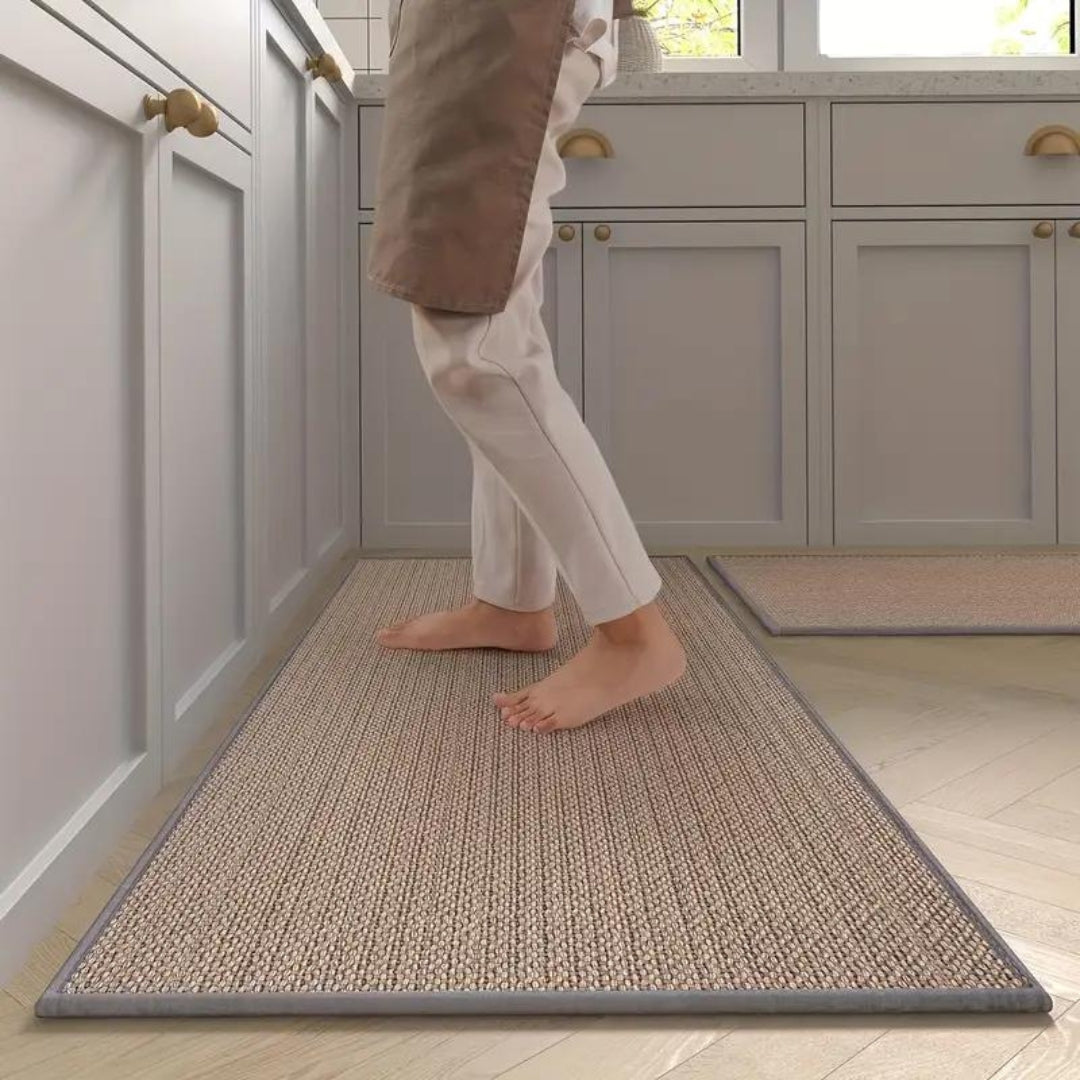 Anti-Fatigue Kitchen Mat Set 2-Piece Cushioned Foam Runner Rugs, Non-Slip Washable Floor Mats for Sink, Stove & Standing Prep | Lonoma