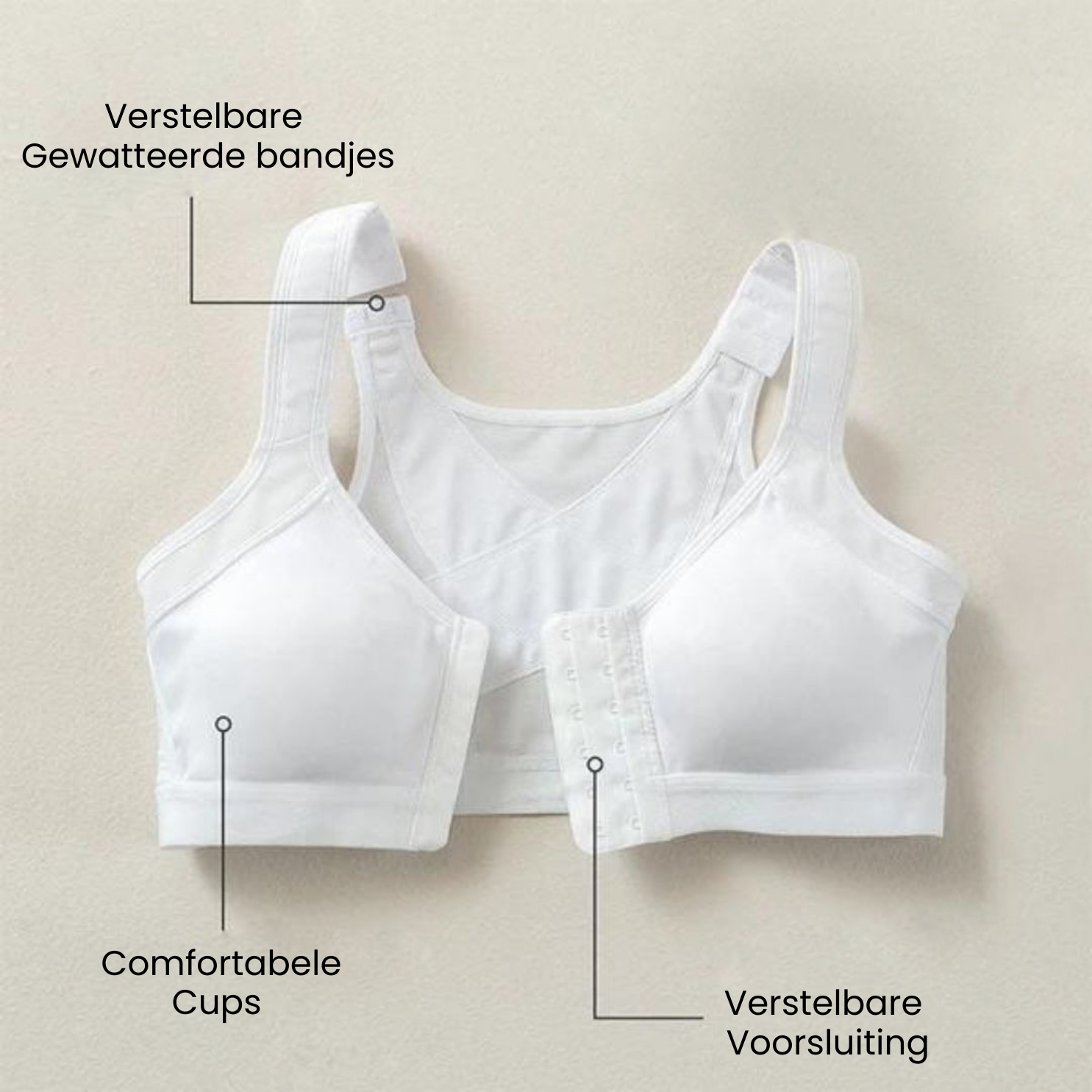 Women's Posture-Correcting Front-Fastening Wireless Bra — Everyday Comfort & Back Support for Mature Women | Koossa