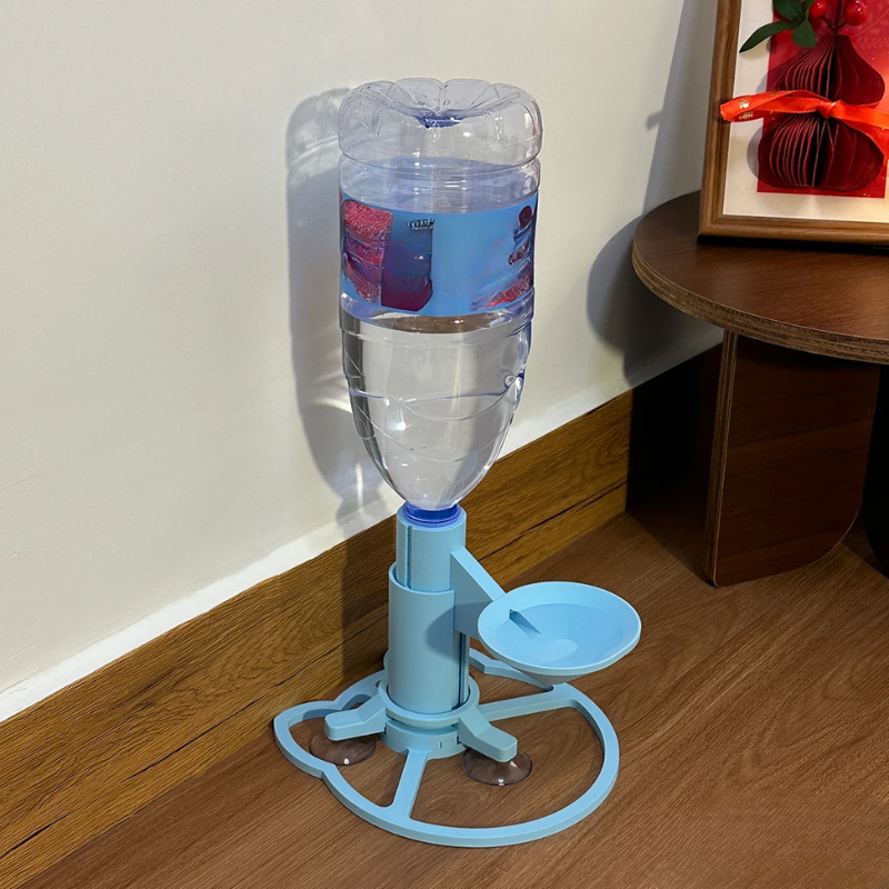 Cat Water Dispenser Gravity Bottle Auto Refill Suction Base Drinking Station No-Spill Indoor Cat Dog Blue | KoossaCat Water Dispenser Gravity Bottle Auto Refill Suction Base Drinking Station No-Spill Indoor Cat Dog Blue | Koossa