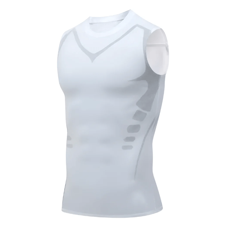 Men's Black Compression Vest — Waist-Shaping Support Vest for Posture & Silhouette Definition | Koossa