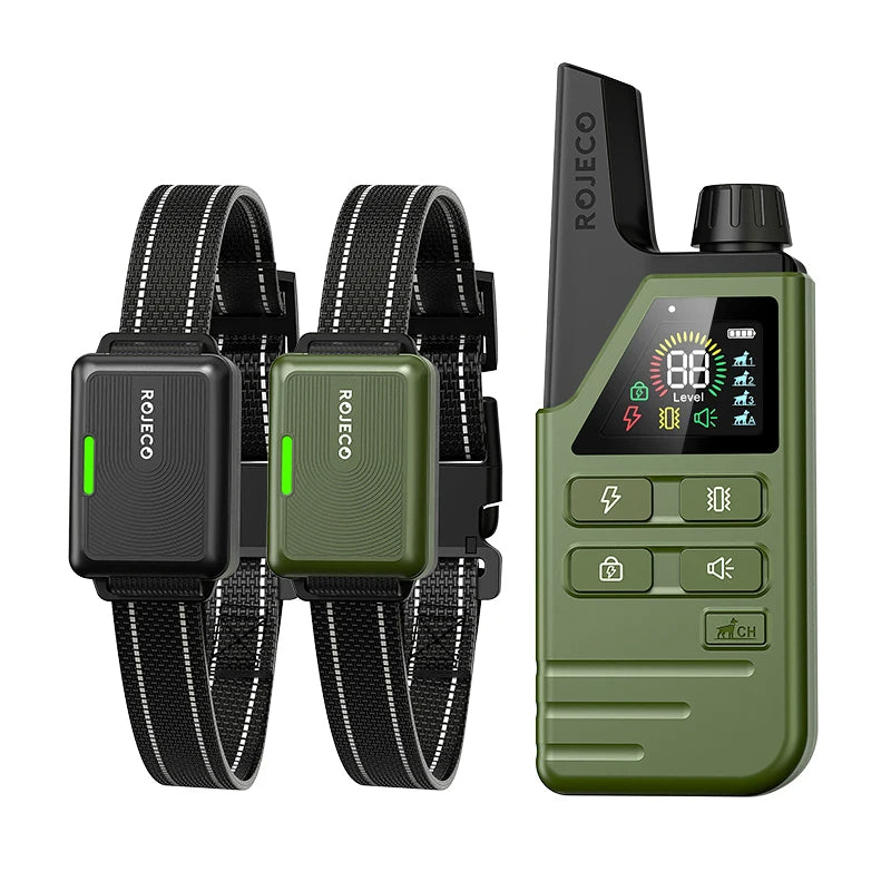 Dog Training Collar 300m Remote Waterproof Rechargeable Beep Vibration Static Small Large Dogs USB-C | Koossa