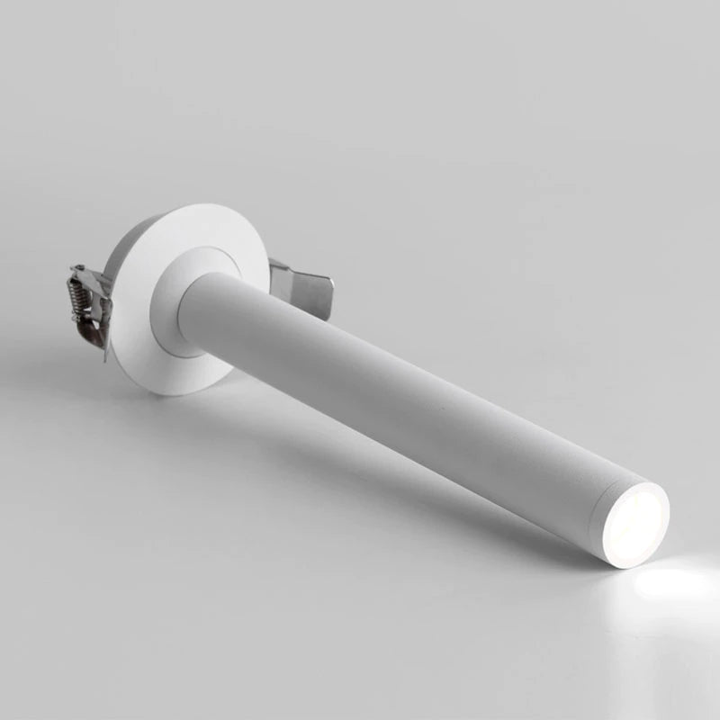 Spot LED cylindrique encastré 7 W aluminium noir blanc nickel 12–32 cm éclairage directionnel intérieur | Koossa