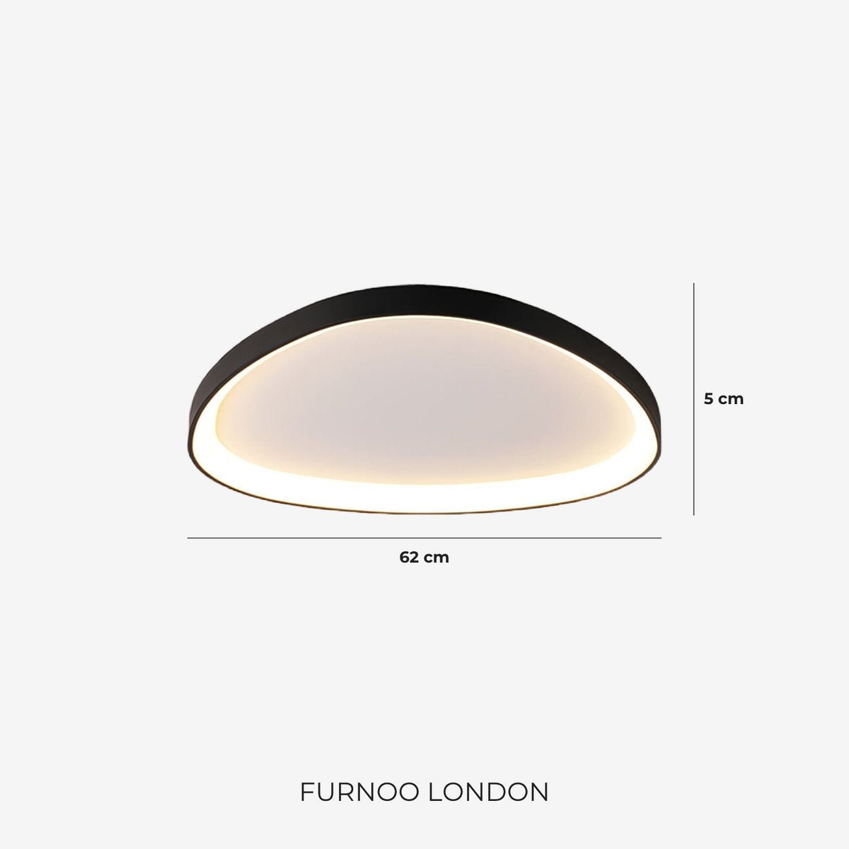 Modern LED Flush Mount Ceiling Light, Minimalist Aluminum & Acrylic Fixture, Low Profile Lamp for Bedroom, Living Room, Hallway, Kitchen | Lonoma