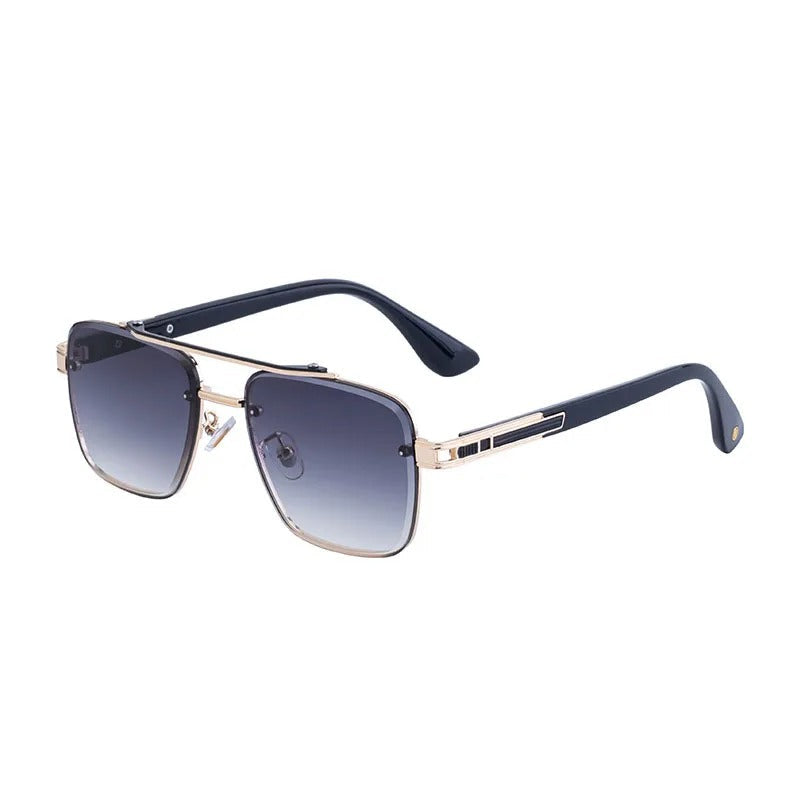 Gradient Aviator Sunglasses with Double Bridge Detail and UV400 Protection for Classic Summer Style | Koossa
