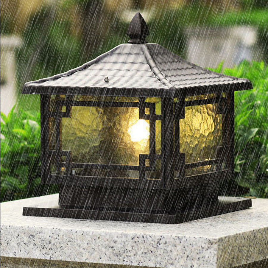 Outdoor Post Light Aluminum Garden Pillar Lamp Waterproof Pathway Lighting Coffee Gold Finish for Driveway Patio Yard Deck Landscape | Lonoma