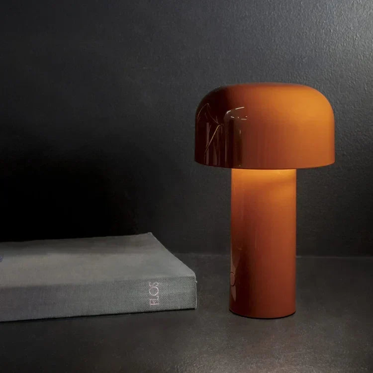 Cordless Mushroom Table Lamp, Touch Dimmer, USB-C Rechargeable LED Night Light for Bedroom, Desk, Patio & Nightstand Decor | Lonoma