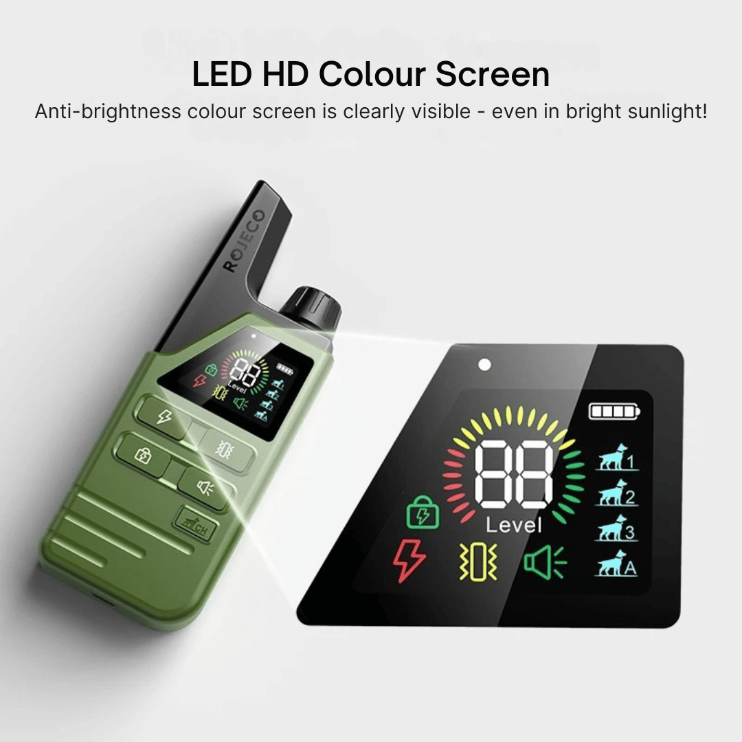Dog Training Collar 300m Remote Waterproof Rechargeable Beep Vibration Static Small Large Dogs USB-C | Koossa