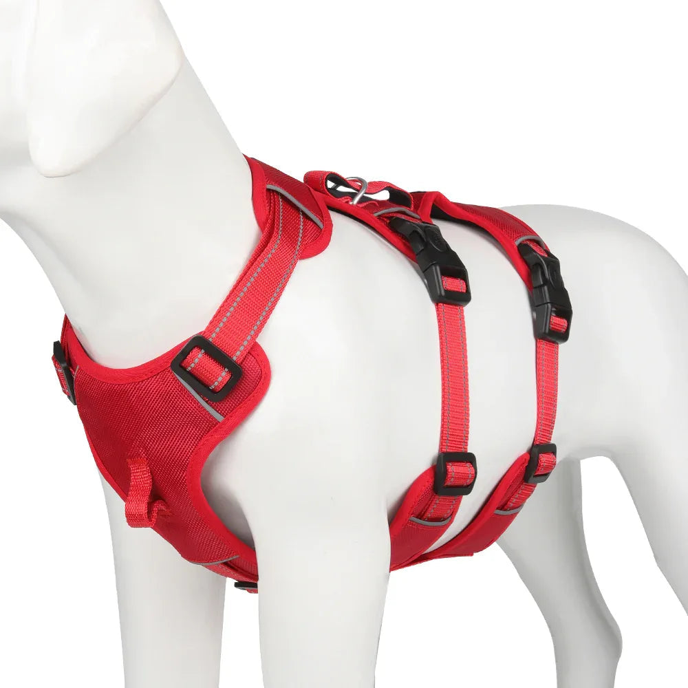 Dog Harness No-Pull Escape-Proof Reflective Adjustable Breathable Nylon Medium Large Puppy Walking Training Vest Chest Strap | Koossa