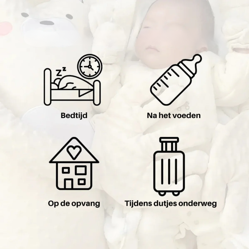 Peluche musicale à battement doux pour bébé – Aide à l'endormissement apaisant sans bruit ni lumière gênante | Koossa