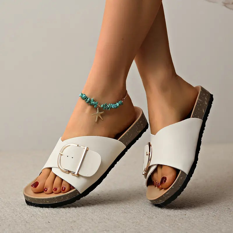 Women's Adjustable Strap Flat Sandals — Comfortable Everyday Sandals for Leisure & Holiday Wear | Koossa