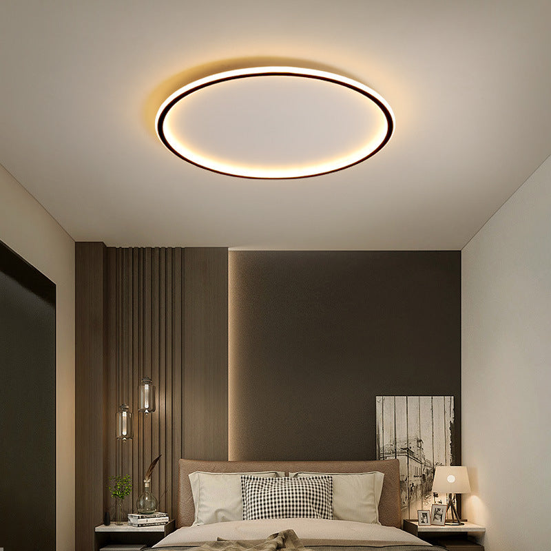 Plafonnier Rond Design Scandinave LED Intégrée Blanc Chaud Aluminium Fer Moderne Minimaliste pour Salon | Koossa