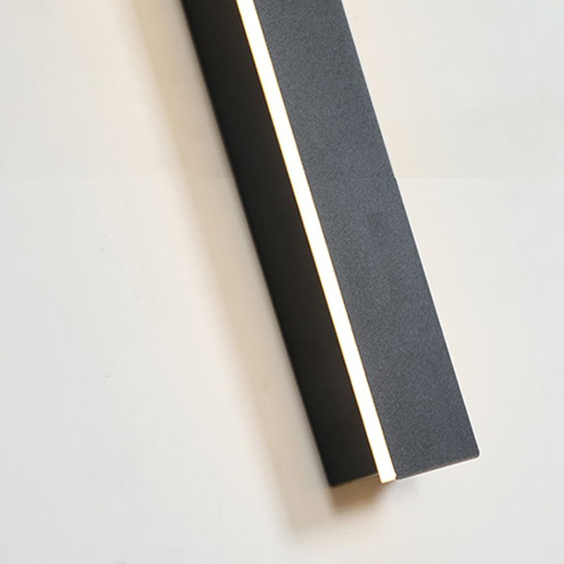 Applique murale LED extérieure verticale noire aluminium IP65 30–200 cm façade jardin allée éclairage moderne | Koossa