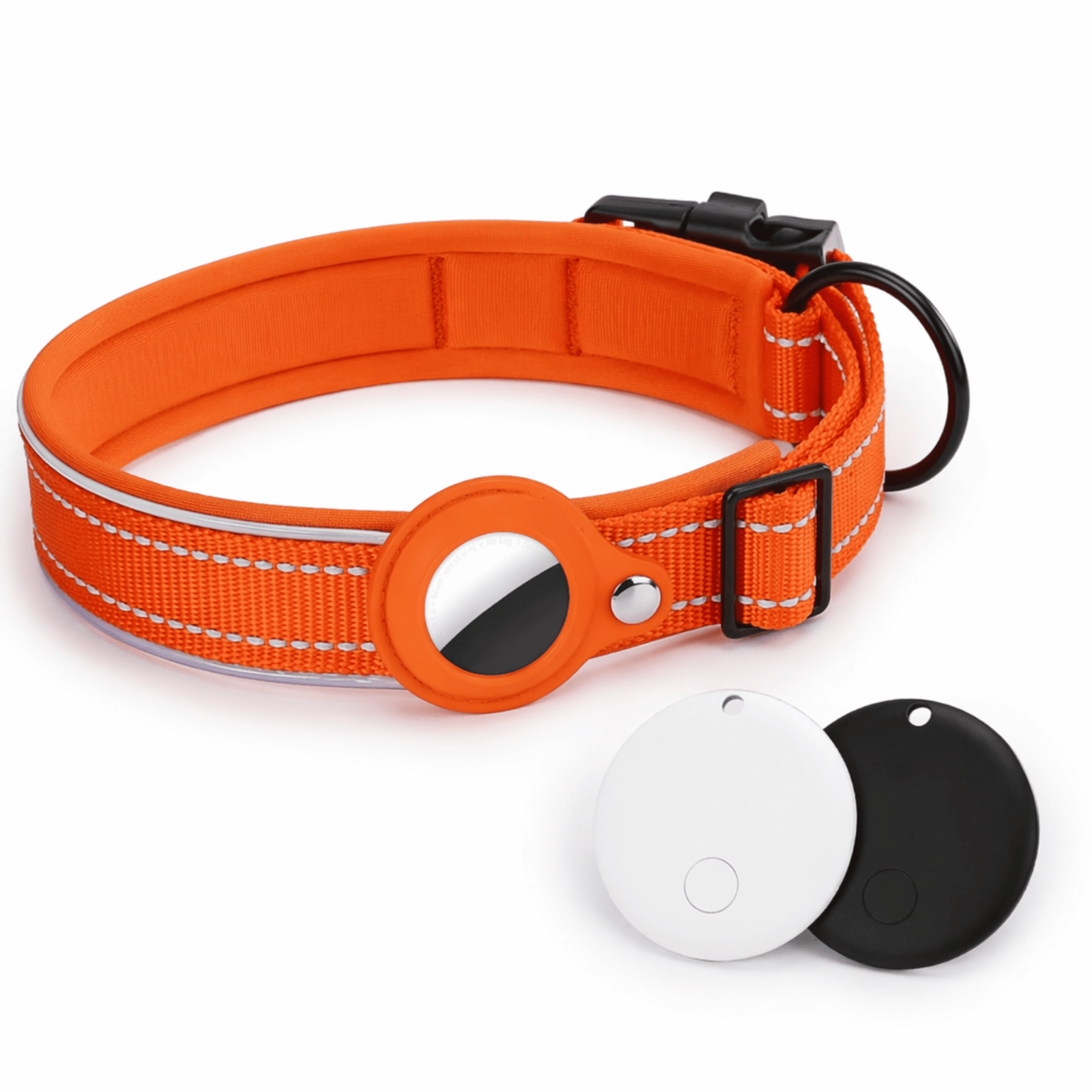 Pet Tracker Android Bluetooth No SIM GPS 8-10 Month Battery Reflective Nylon Collar Dog Locator 60-80dB | Koossa