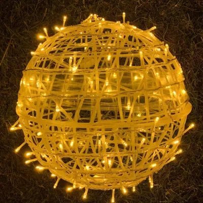 Sphère lumineuse LED étanche 20 cm IP65 blanc chaud pour jardin et terrasse éclairage décoratif extérieur | Koossa