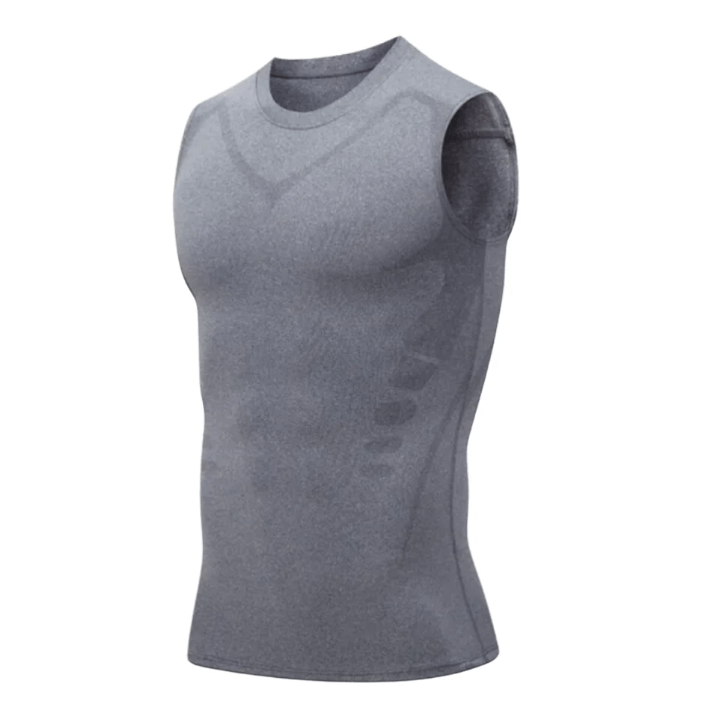 Men's Black Compression Vest — Waist-Shaping Support Vest for Posture & Silhouette Definition | Koossa