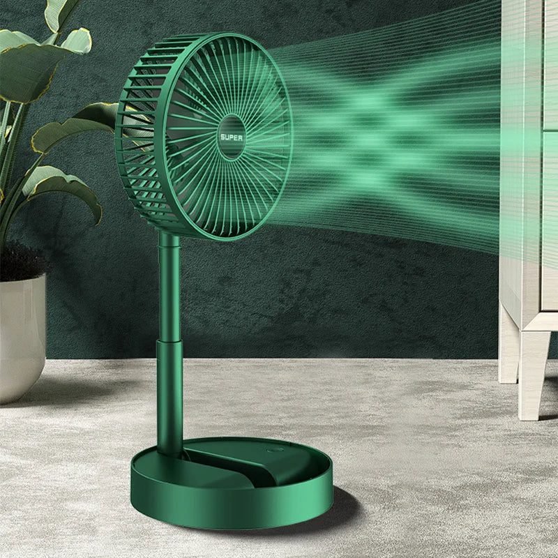 Compact USB Desk Fan with Five Speed Settings and Foldable Design for Office and Travel | Koossa